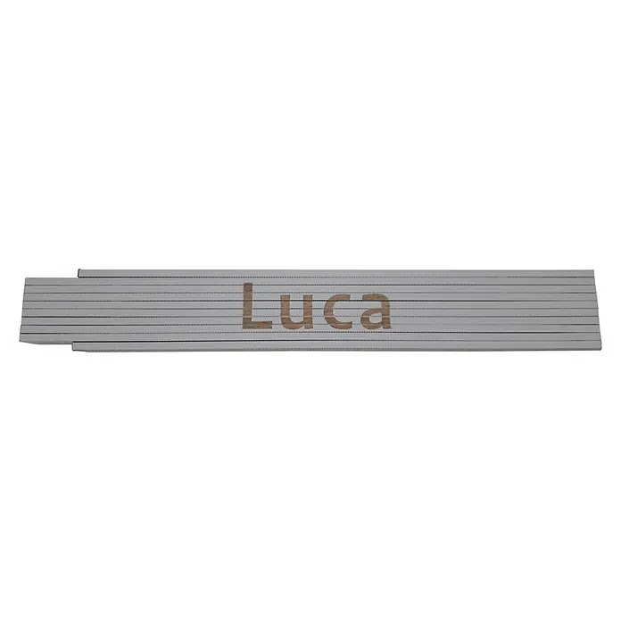Heka Zollstock - Aufdruck: Luca, Länge: 2 m, Weiß