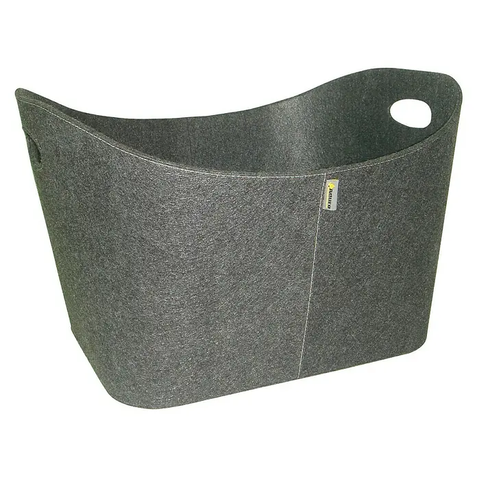 Aduro Holzkorb Baseline - 55 x 45 x 30 cm, Filz, Grau - Ansicht von unten