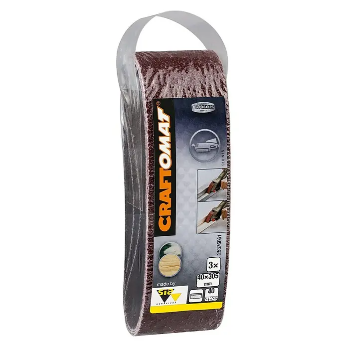 Craftomat Brusni remen BFWP - D x Š: 305 x 40 mm, Granulacija: 40, 3 Kom. - Pogled s desne strane