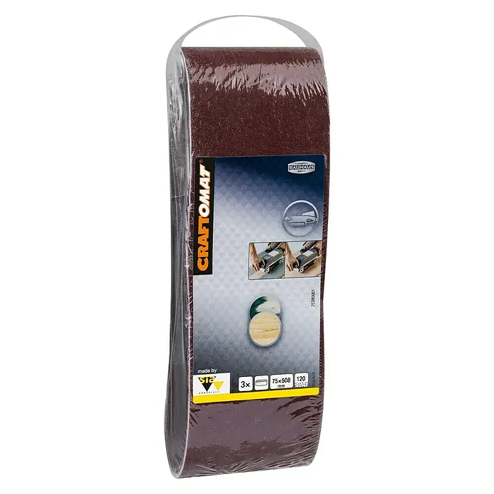 Craftomat Brusni remen BFWP - D x Š: 508 x 75 mm, Granulacija: 120, 3 Kom.
