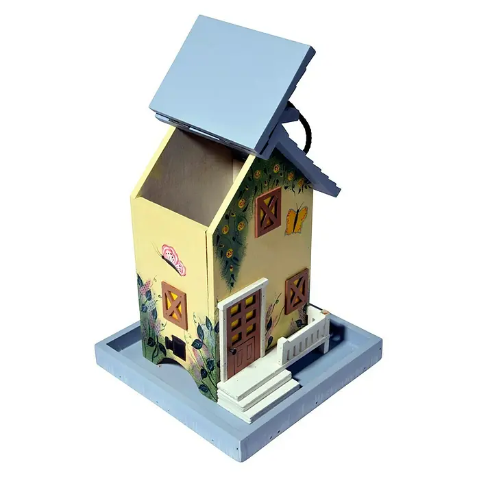 Dobar Vogelhaus Sommer - 18 x 18 x 23 cm - Rechte Seitenansicht