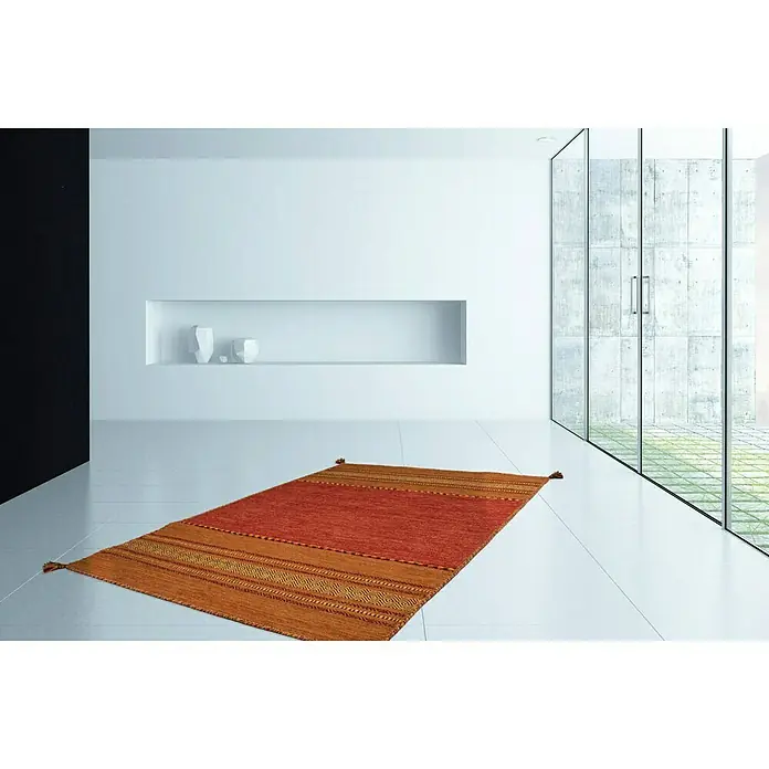 Kayoom Teppich Native - Terra, L x B: 290 x 200 cm, 100% Baumwolle - Stimmungsaufnahme