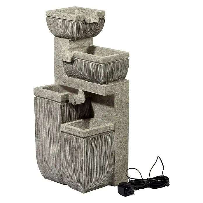 Dobar Kunststeinbrunnen - 38,7 x 32,3 x 80,3 cm - Linke Seitenansicht