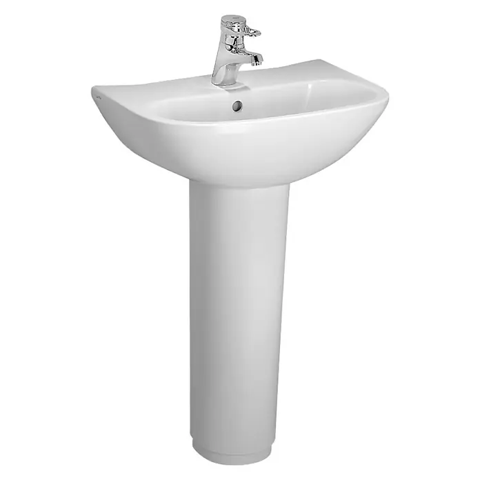 Laufen Object Waschtisch - 55 x 43 cm, Hahnloch: Mitte, Mit Überlauf