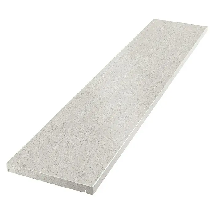 Vensterbank Silver Grey Micro - 240 x 20 x 2 cm, Lichtgrijs, Glanzend