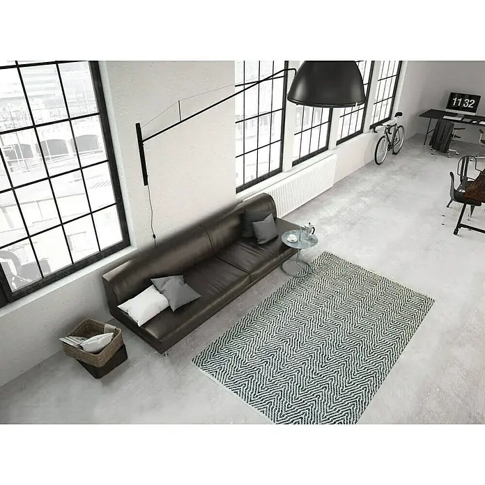 Kayoom Teppich Cocktail 400 - Grau, L x B: 150 x 80 cm, 100% Baumwolle - Stimmungsaufnahme