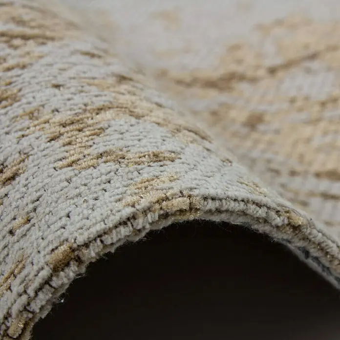 Kayoom Teppich Select 275 - Sand, L x B: 230 x 160 cm, 50% Baumwolle, 50% Polyester Chenille - Detailaufnahme