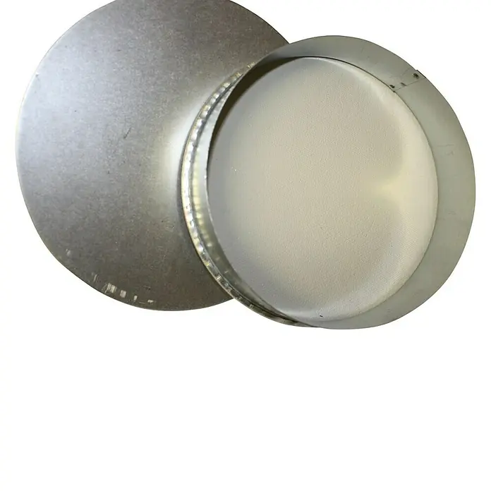 Ofen-Kapsel - Durchmesser: 110 mm, Feueraluminiert, Silbergrau - Vorderansicht