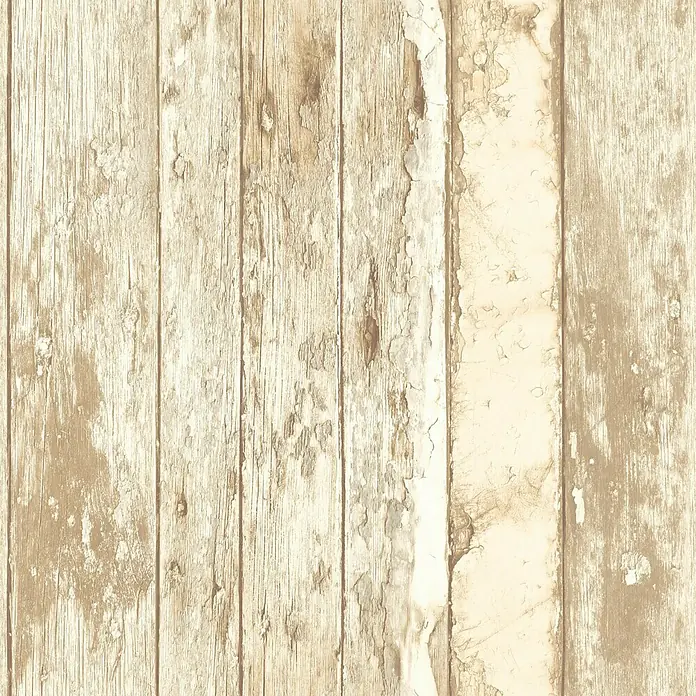 Papel pintado Tablilla madera - Marrón, Decoración: Estilo madera, 10,05 x 0,53 m
