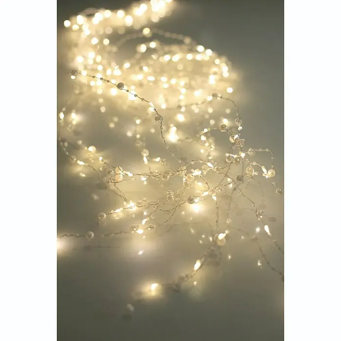 Globo LED-Girlande - 90 x 0,03 W, Warmweiß, 110 cm, Silber Metallic