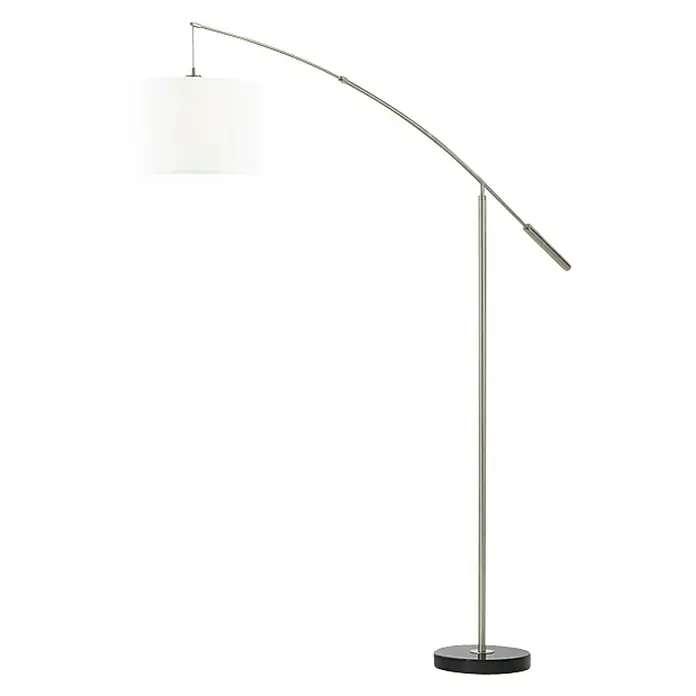 Eglo Lámpara de pie Nadina - 60 W, Altura: 195 cm, Níquel mate, Blanco, E27