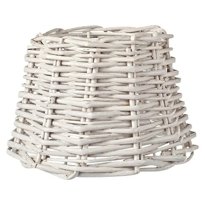 Home Sweet Home Lampenschirm Roseau - 20 cm, Weiß, Rattan, Oval