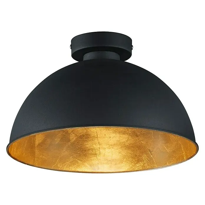 Reality Leuchten Plafón redondo Jimmy - 60 W, Ø x Al: 310 mm x 19 cm, Negro, E27