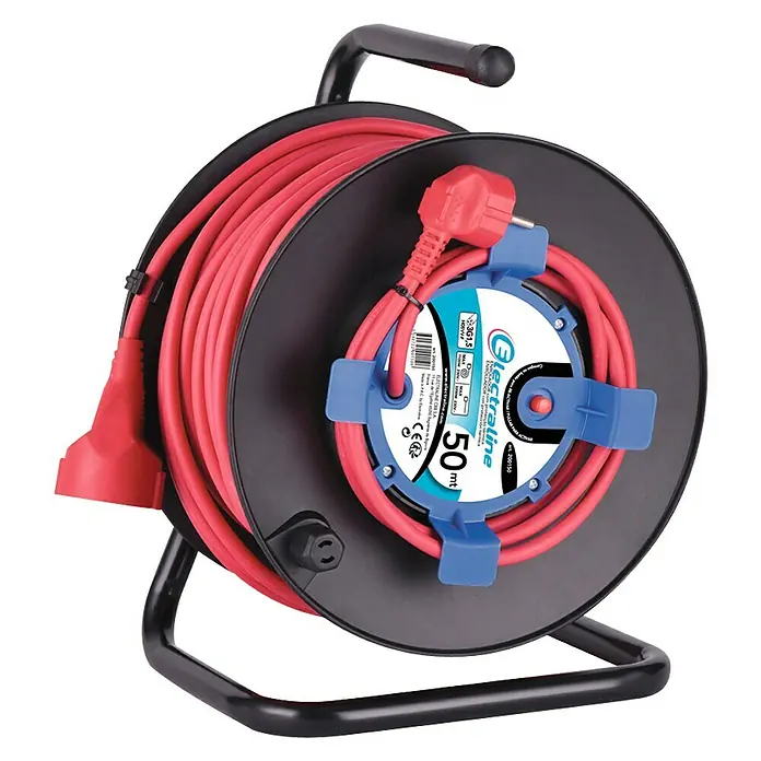 Electraline Enrollacables - 50 m, IP44, Para exterior, H05VV-F3G1,5