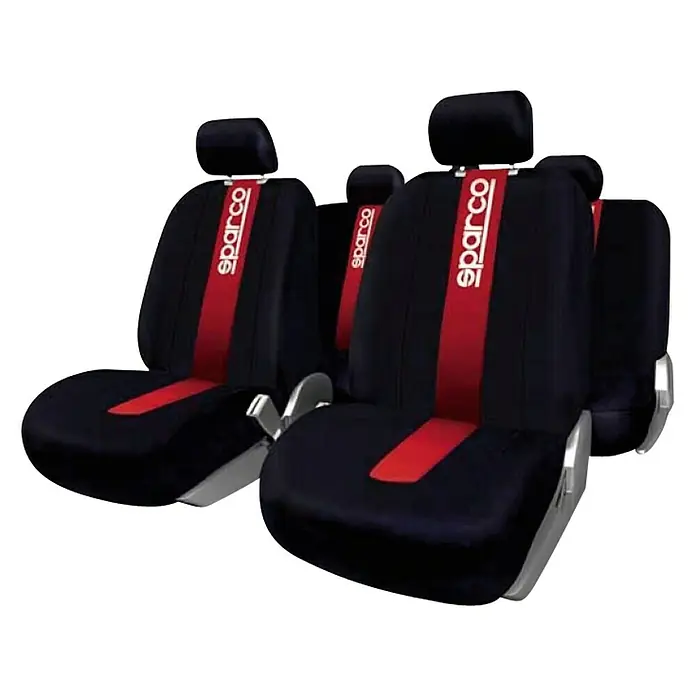 Sparco Funda para asientos de coche - Negro/Rojo, Poliéster