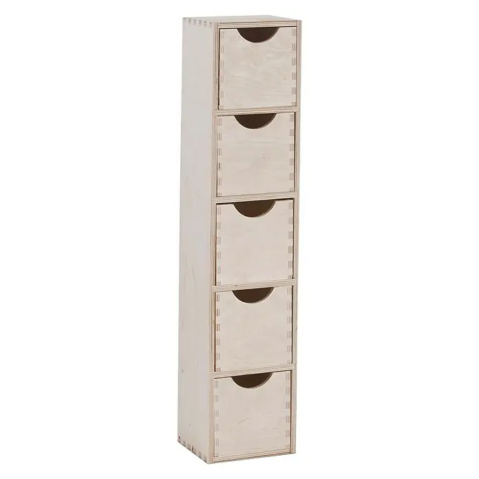 Zeller Present Cajonera con 5 cajones - L x An x Al: 12 x 13 x 58 cm
