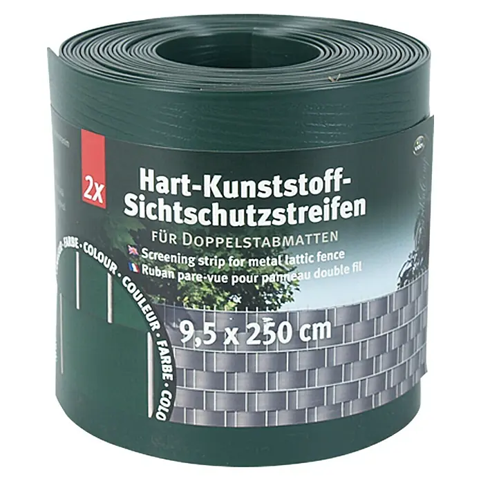 Videx Sichtschutzstreifen - Grün, 2 Stk., 200 x 9,5 cm - Vorderansicht