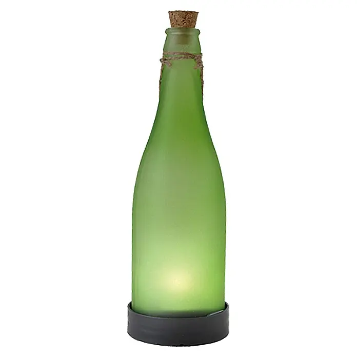 BAUHAUS LED solarna boca - Zelene boje, IP44 - Pogled sprijeda