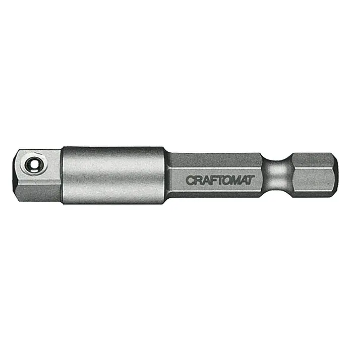 Craftomat Adapter Četverokutni na šesterokutni - Veličina prihvata: ¼″ šesterokutno, Veličina spoja račne: Vanjski četverokut od ¼ cola