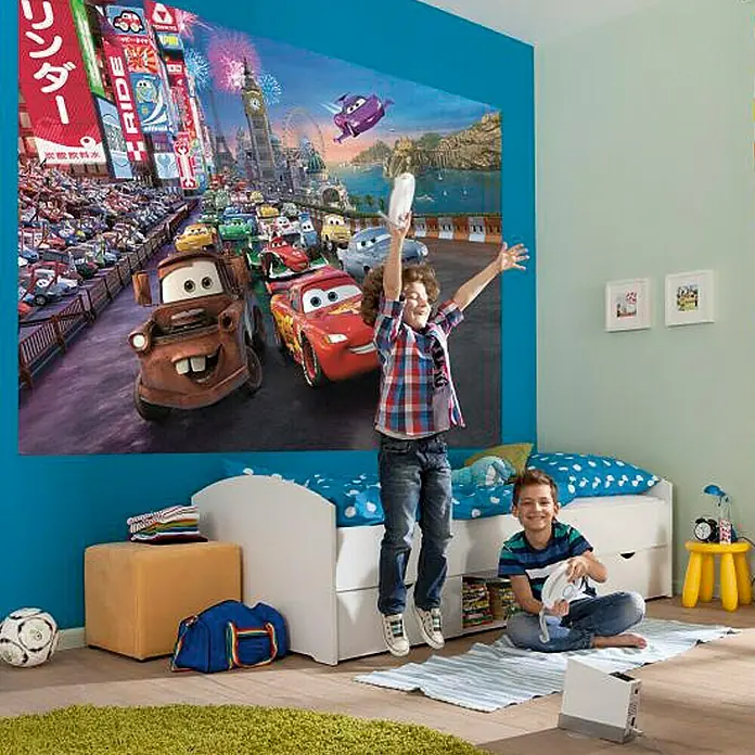 Komar Disney Edition 4 Foto tapeta Disney Cars Race - 4 -dij., Š x V: 254 x 184 cm, Papir - Živopisni prikaz
