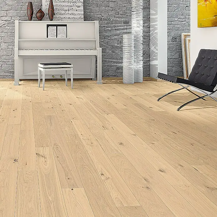 LOGOCLIC Fertigparkett Eiche Weiß geölt - 2.199,9 x 179,9 x 12 mm, Landhausdiele