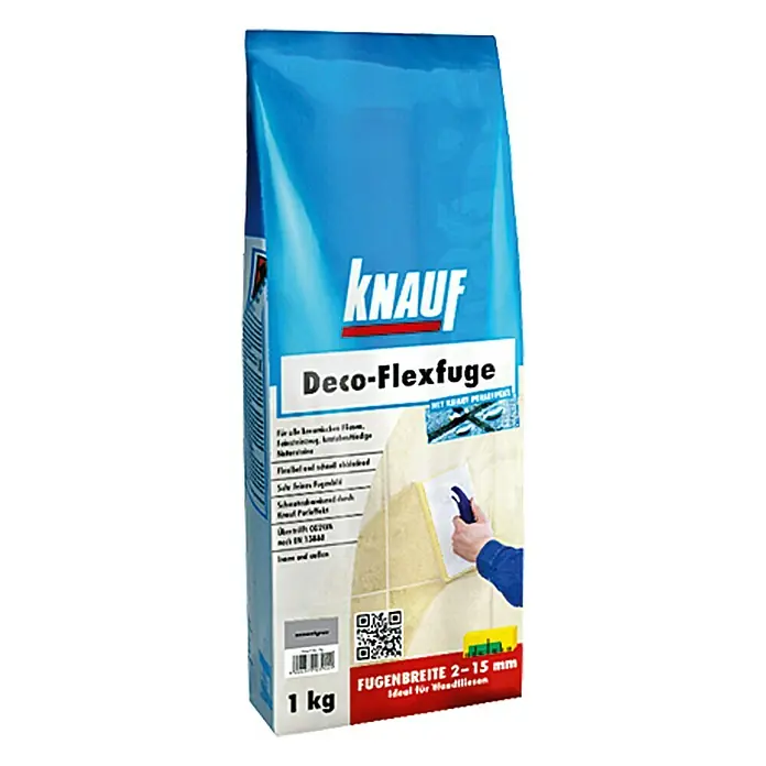 Knauf Flexfuge - Zementgrau, 1 kg - Vorderansicht