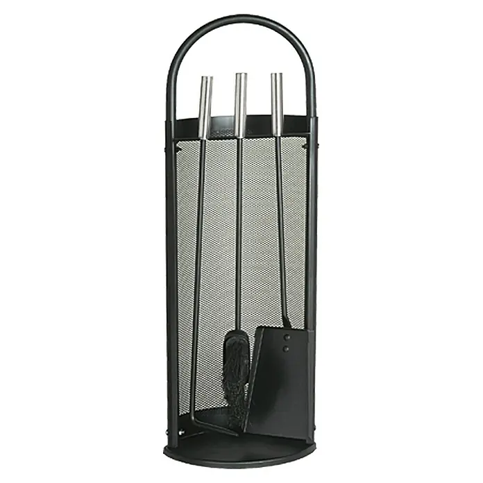 Lienbacher Garnitura za kamin - 3-dij., Crne boje, Visina: 66 cm - Pogled sprijeda