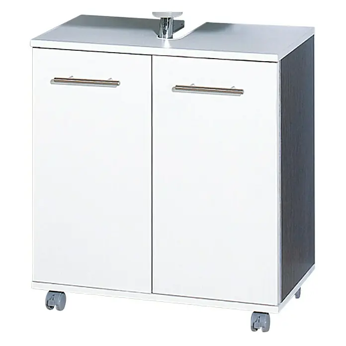 Schildmeyer Ravenna Waschtischunterschrank - 60 x 32,5 x 63,5 cm, Esche grau/Perlweiß - Rechte Seitenansicht