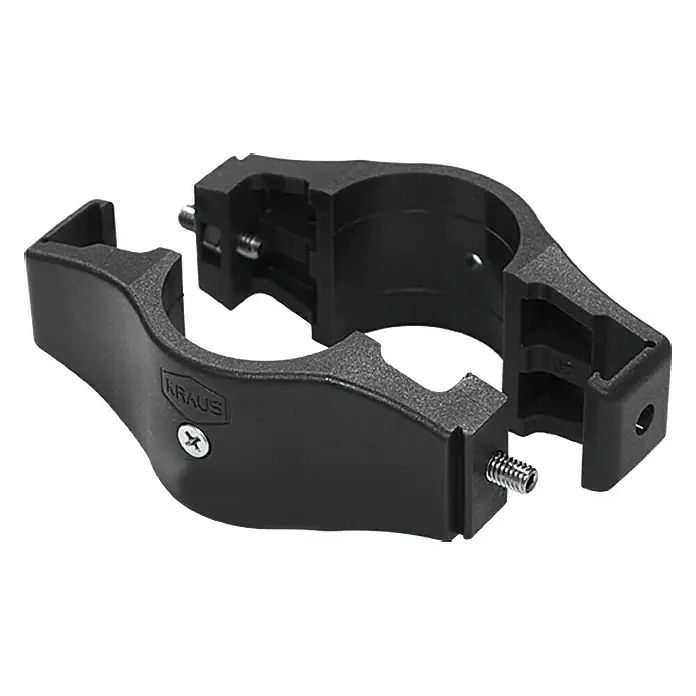 Kraus Universalschelle 2-Fach - Schwarz, Durchmesser: 42 mm - Vorderansicht