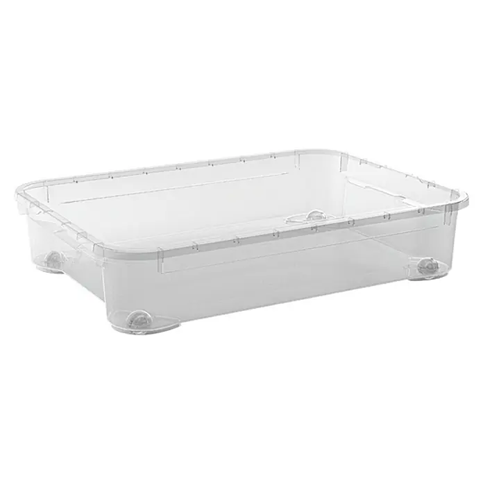 Regalux Prozirna kutija za pokrivače za madrac XXM - D x Š x V: 79 x 58 x 17,5 cm, 52 l, S kotačićima
