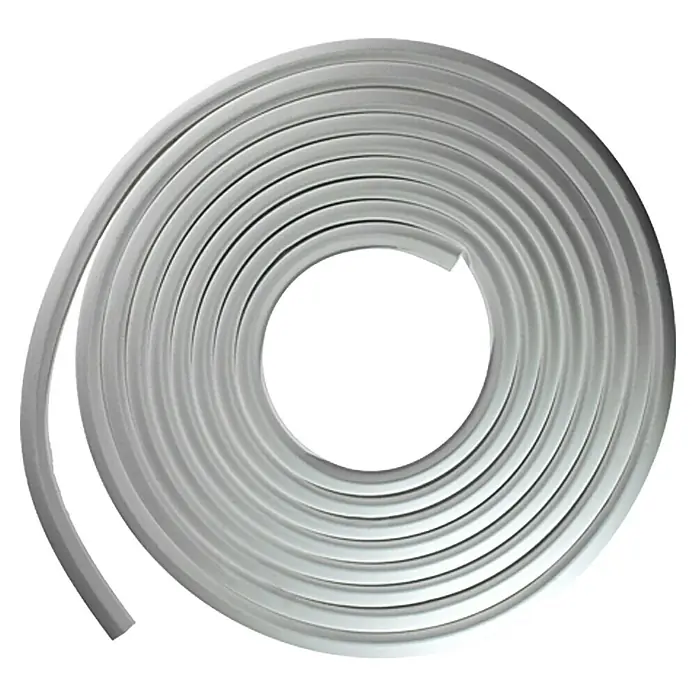 Solid Elements Türdichtung - Weiß, 5 m x 14,4 mm x 15 mm, Geeignet für: Stahlzargen - Vorderansicht