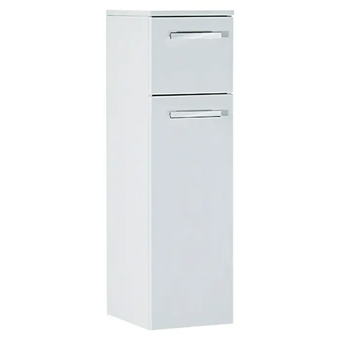Salsa Onda Halbhochschrank - 30 x 37,5 x 101,8 cm, Weiß, Hochglanz