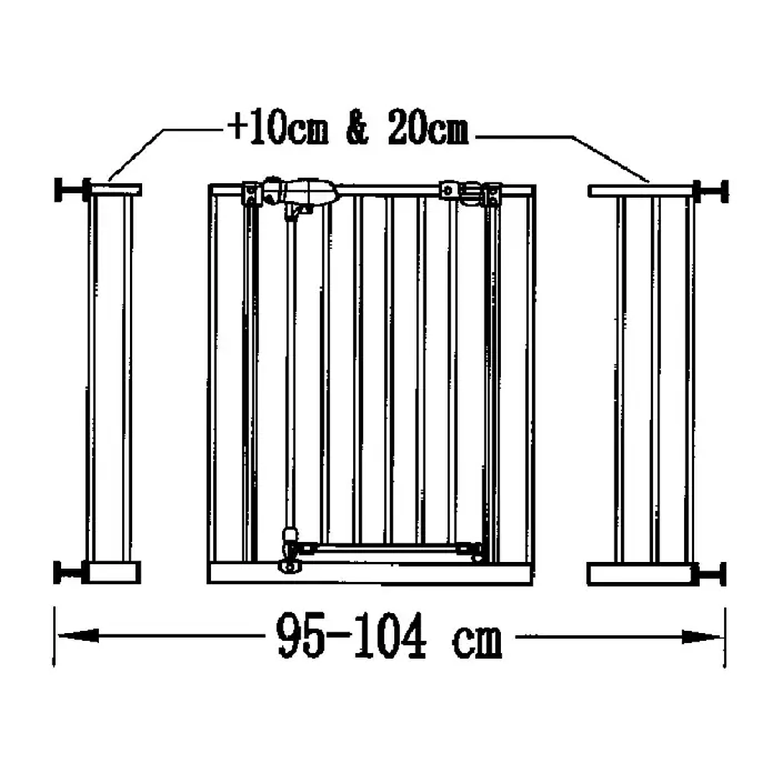 Sicherheitsgitter Premium - Höhe: 75 cm, 65 cm - 104 cm - Skizze