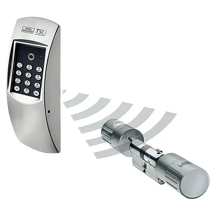 Burg-Wächter Elektronisches Türschloss-Set TSE Home 4001 - Türstärke: 0 mm - 120 mm, Chrom matt, Übertragung: Funk