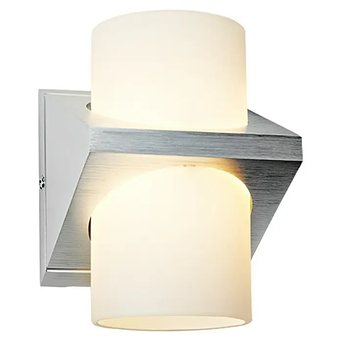 Voltolux Alu-Design Aplique de pared Sondalo - 33 W, L x An x Al: 8 x 8 x 11 cm, Plateado, G9