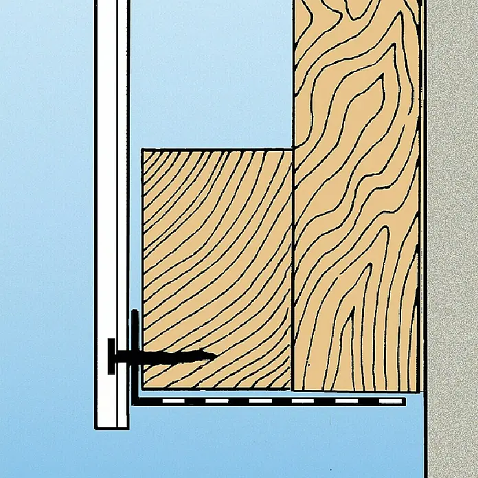 BaukulitVox Basic-Line Lüftungsprofil - Weiß, 2.500 x 70 x 30 mm - Anwendungsbeispiel