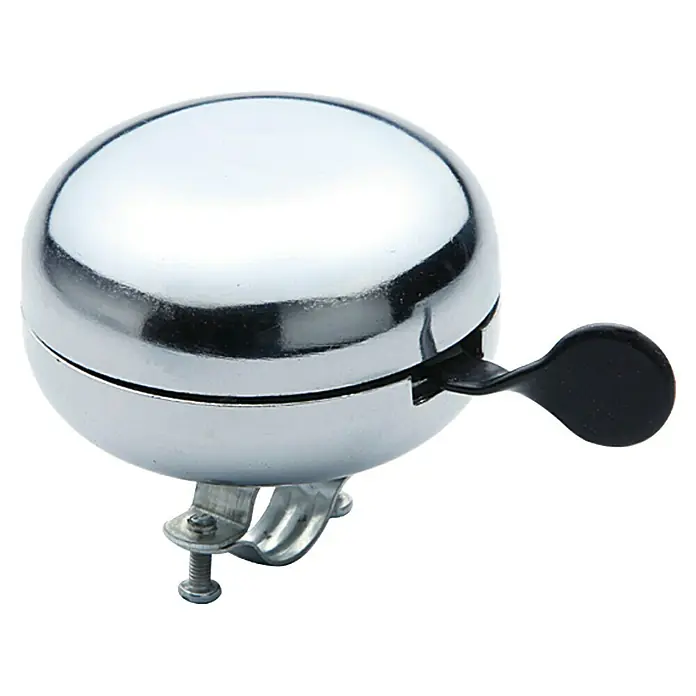 Fischer Fahrradglocke - Verchromt, Durchmesser: 8 cm - Vorderansicht