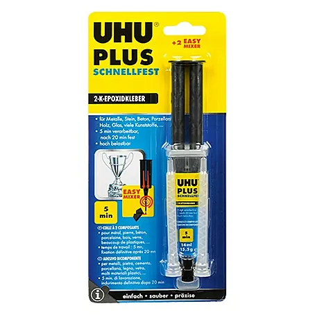 UHU plus schnellfest 2K-Epoxidharzkleber Doppelkammerspritze