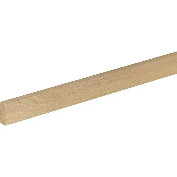 Profiles and more Rechteckleiste - 0,95 m x 13 mm x 29 mm, Buche, Unbehandelt - Linke Seitenansicht