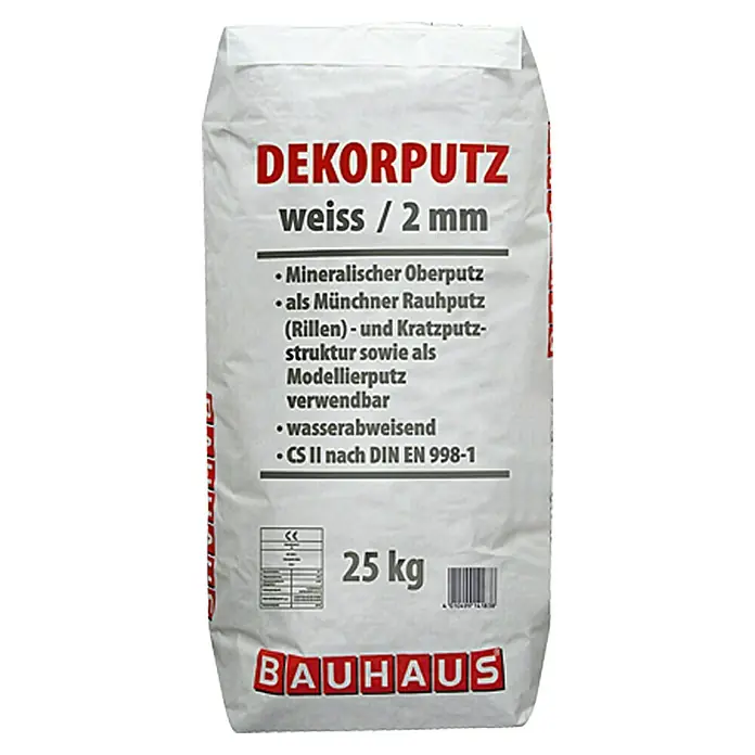 BAUHAUS Dekorputz - 25 kg, Körnung: 2 mm, Weiß