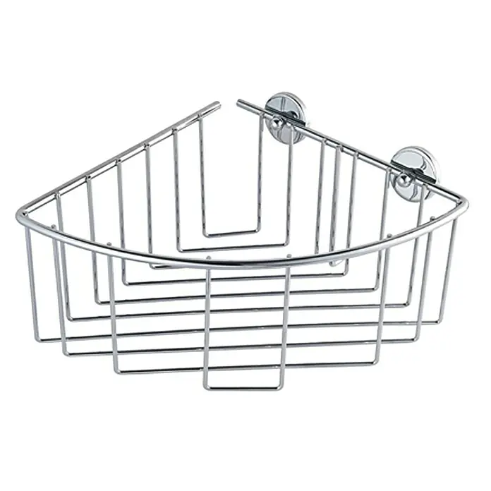 Tesa Kutna košarica za tuš kabinu BT111P - 20,5 x 21 x 11,5 cm, Jednokatno, Kromirano - Pogled s lijeve strane