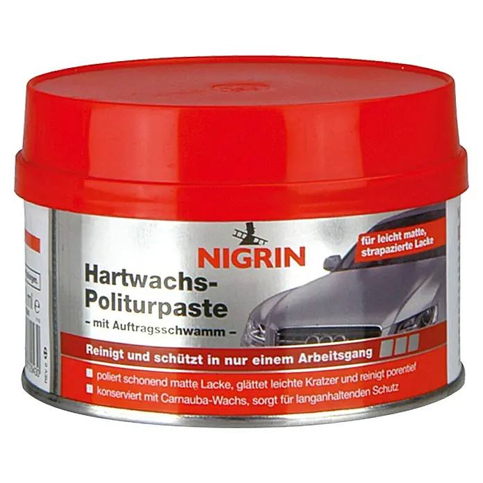 Nigrin Hartwachs-Politur - 250 ml, Pastös - Vorderansicht