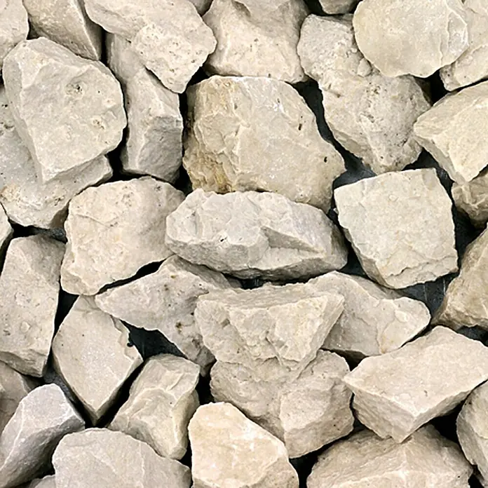 Min2C Ukrasno lomljeno kamenje - Chateau bež boje, Granulacija: 30 mm - 60 mm, 25 kg - Pogled sprijeda