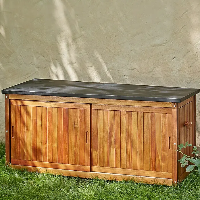 Sunfun Diana Garten-Aufbewahrungsbox - Braun, 157 x 61 x 73 cm, Holz