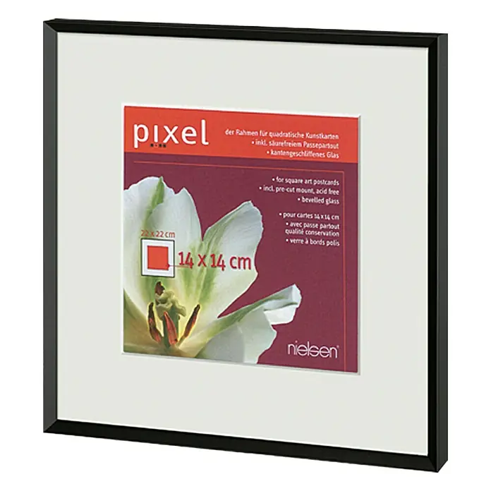 Nielsen Bilderrahmen Pixel - Schwarz, 22 x 22 cm, Aluminium - Rechte Seitenansicht