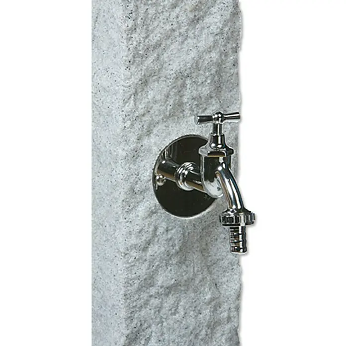 Wasserzapfstelle Natura - Granitfarben, Höhe: 98 cm - Vorderansicht