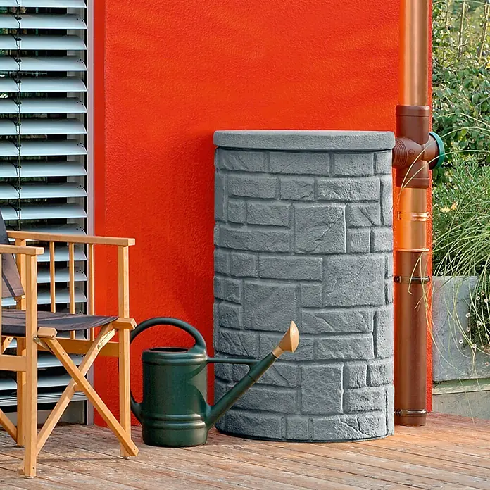 Regentonne Arcado - 230 l, Black Granitfarben - Stimmungsaufnahme