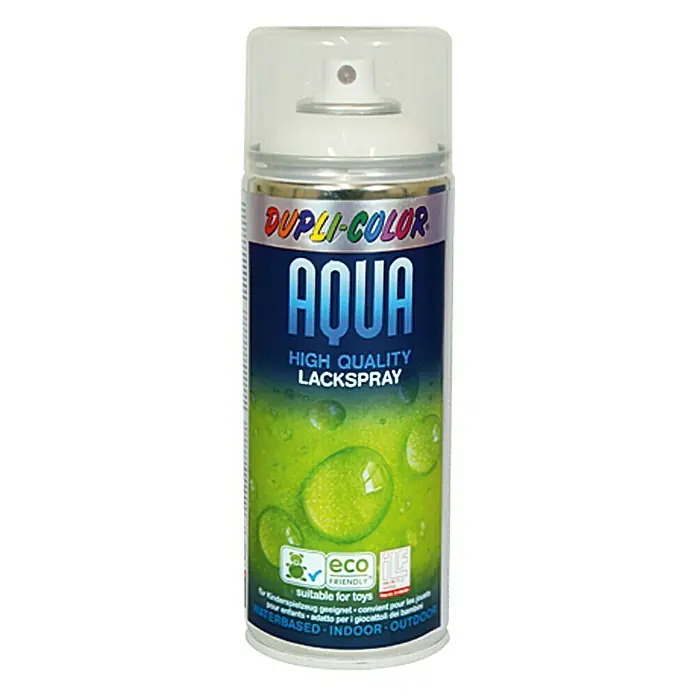Dupli-Color Aqua Lakspray RAL 9010 Zuiver wit - Zuiver wit, Hoogglans, 350 ml - Vooraanzicht