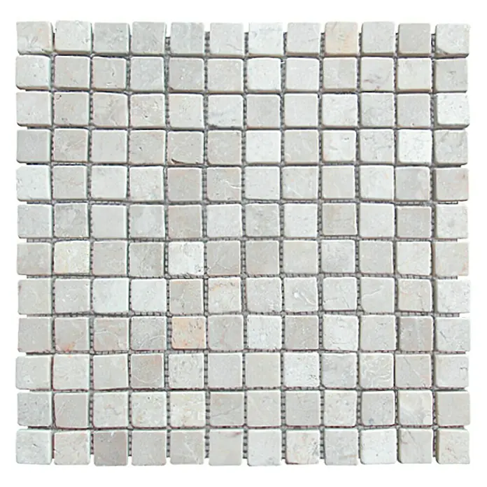 Mosaikfliese Thumbnail - 30 x 30 cm, Creme/Weiß, Matt