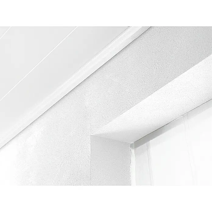 LOGOCLIC Završna stropna lajsna Bijela strukturirana - 2,6 m x 36 mm x 16 mm - Živopisni prikaz